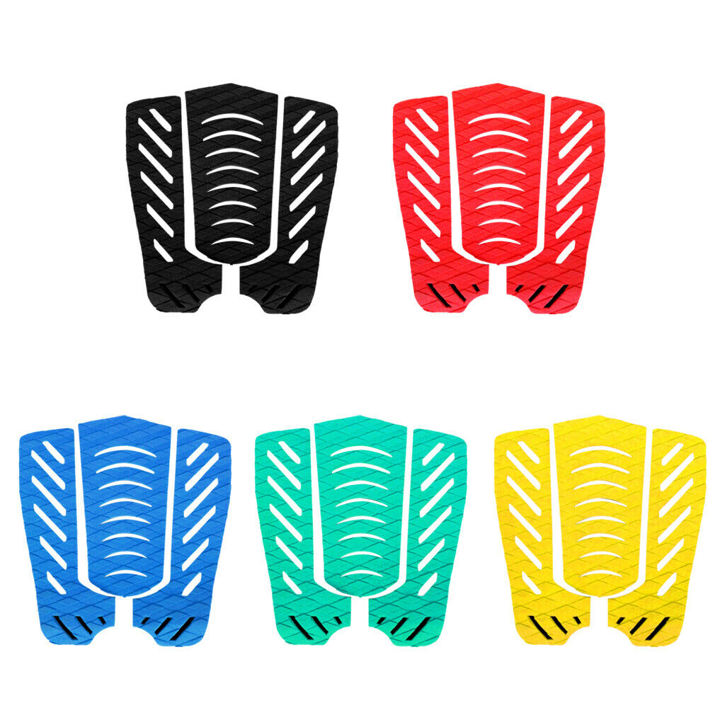 3pcs Yellow Diamond Surfboard Traction Pad Tail Pad Deck Grip Accessory