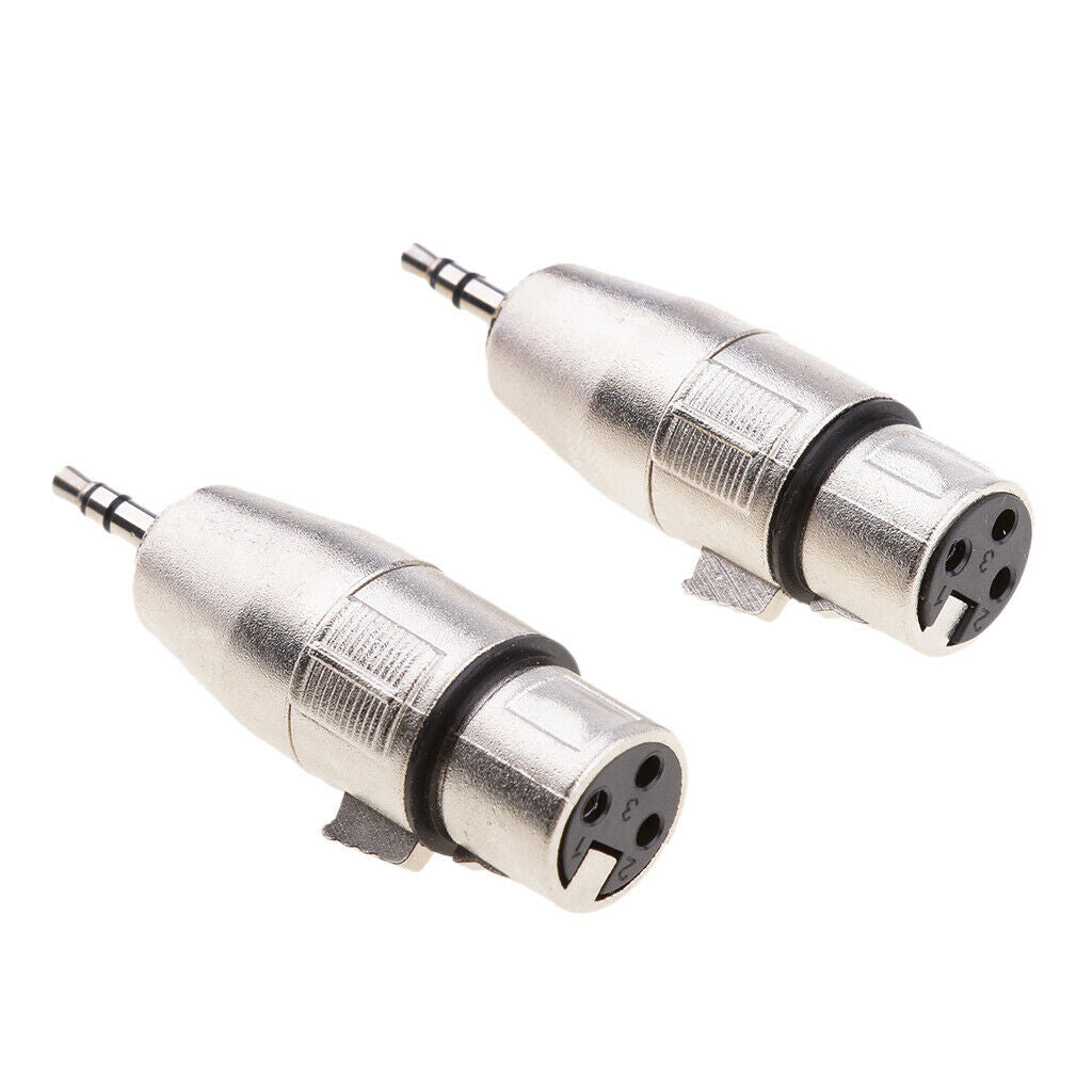 2 pieces. 3.5mm 1/8 '' TRS To 3 Pin XLR Feamle Connector Microphone Audio