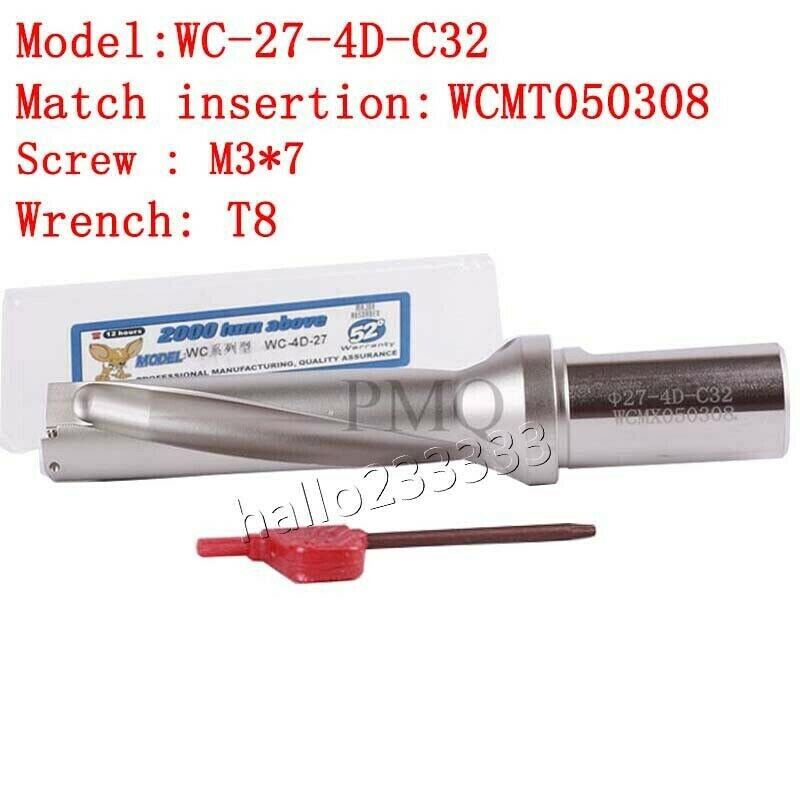 WC-27-4D-C32 Φ27mm indexable U drill bit fast drill/violence drill for WCMX0503