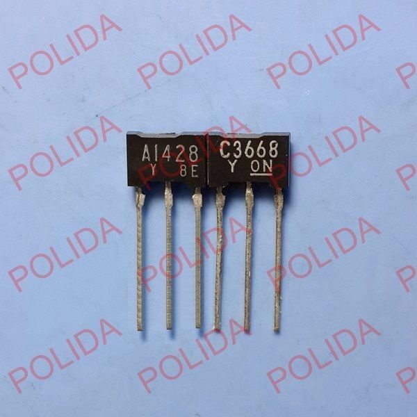 1PAIR or 2PCS Transistor TOSHIBA SIP-3 ( TO-92F ) 2SA1428/2SC3668 A1428/C3668