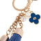 Charm Casual Faux Leather Tassel Keychain Bag Pendant Purse Decor Royal Blue