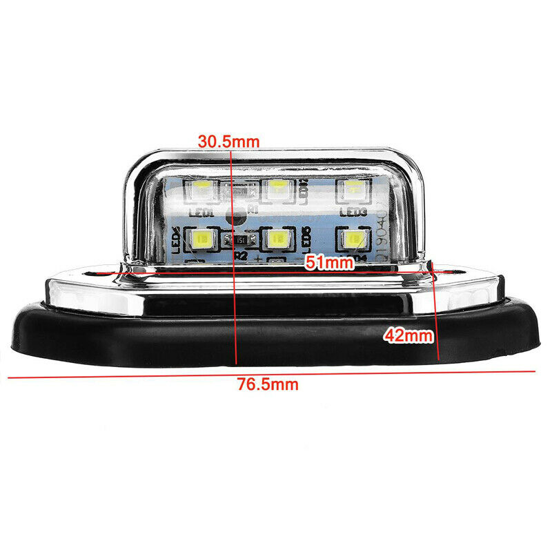 LED License Plate Light 12V-24V DC Taillight for Truck SUV Trailer Van RV Boats