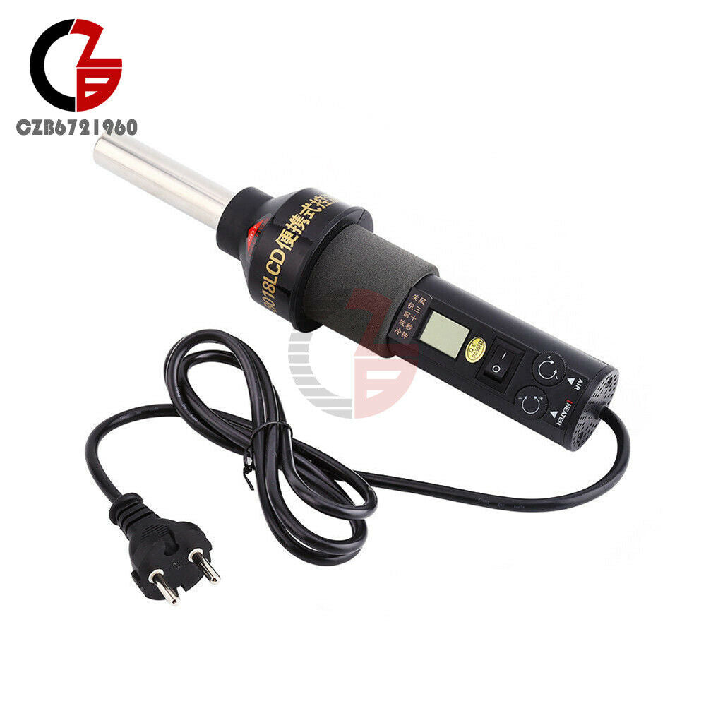 AC 220V 450W 450℃ 8018LCD Soldering Station Heat Hot Air Gun ICs SMD 4 Nozzles
