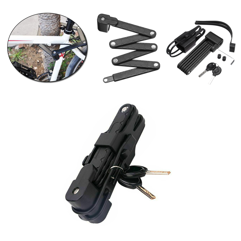 Folding Bicycle Cable Lock Steel Bike Security Anti-Theft Combination MTB Road