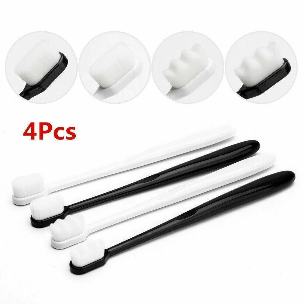 4pcs Super-Soft Toothbrushes For Sensitive Gums Micro-Nano Manual Toothbrush Set