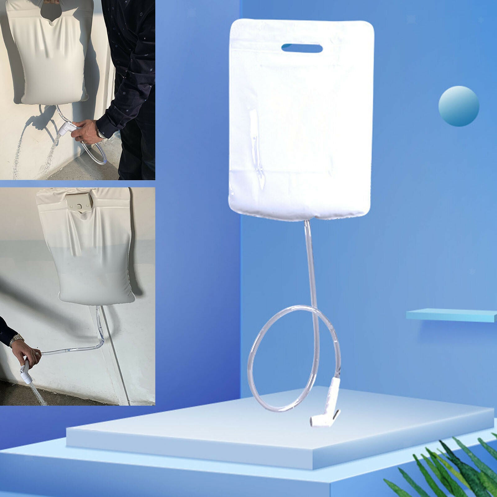 Solar Shower Bag 2.6 gallons 10L Bath Camping Tank Pouch Summer Backpacking
