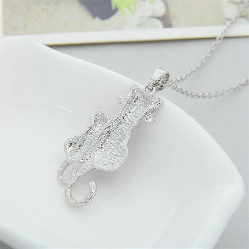 Fashion Women Girl Elegant Lovely Cat Pendant Necklace Sweaters Chain Jewelry