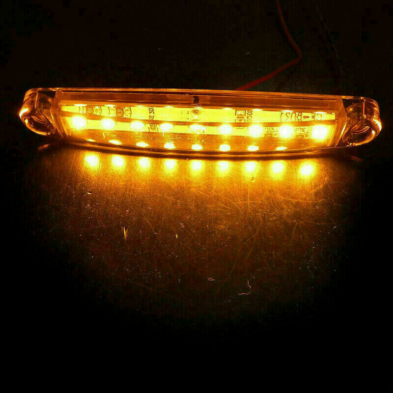 10pcs Amber 9 LED Sealed Side Marker Clearance Light 12V Car Truck Trailer Lorry