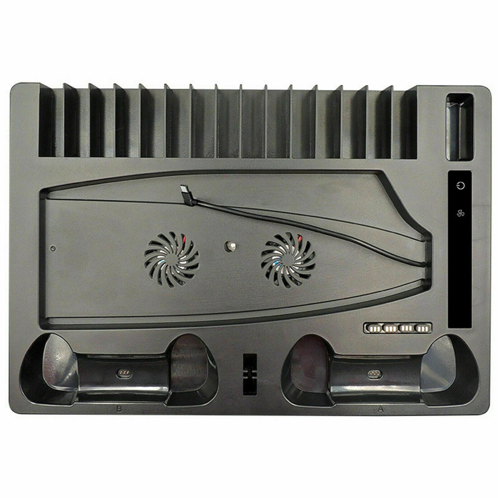 For PS5 Vertical Stand Base Holder Storage Charging Station with Cooling Fan