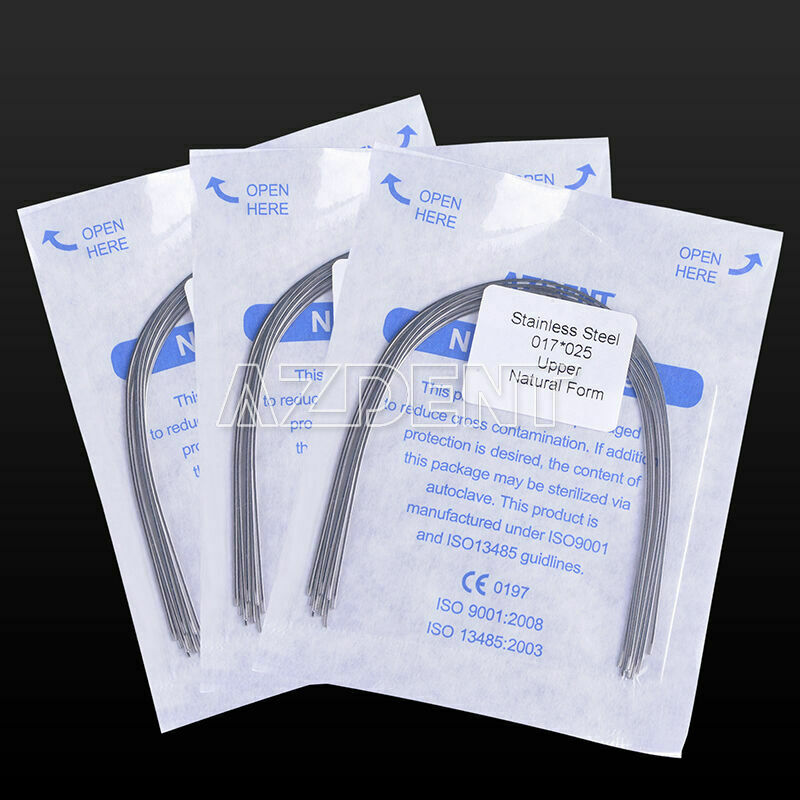 50 Packs Dental Orthodontics Arch Wire Rectangular Nature 017 X 025 Upper