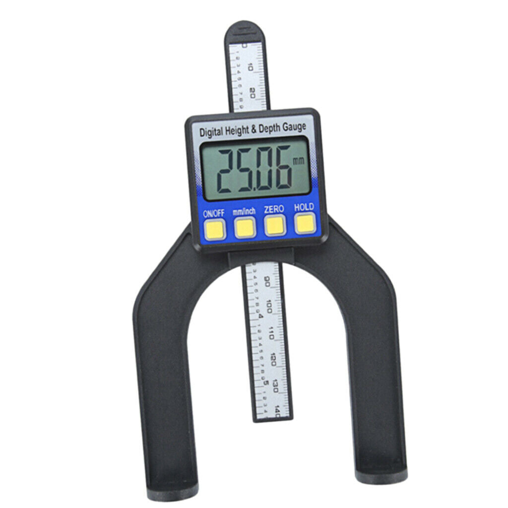 Digital Tread Depth /Height Gauge, LCD Display(metric & inch), Magnetic Self