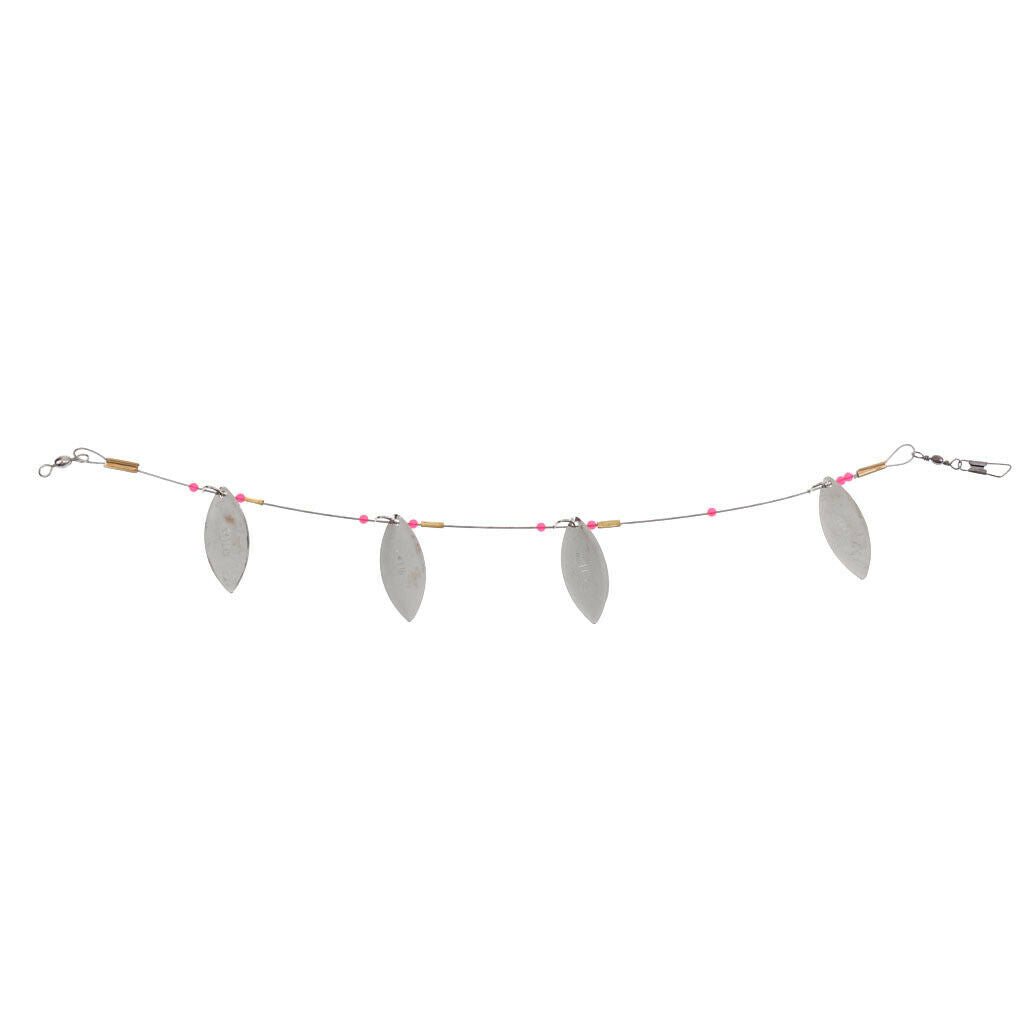 Fishing Wire Leader 4 Spinner Baits Steel Line Leader Fishing Tackle 26.5cm