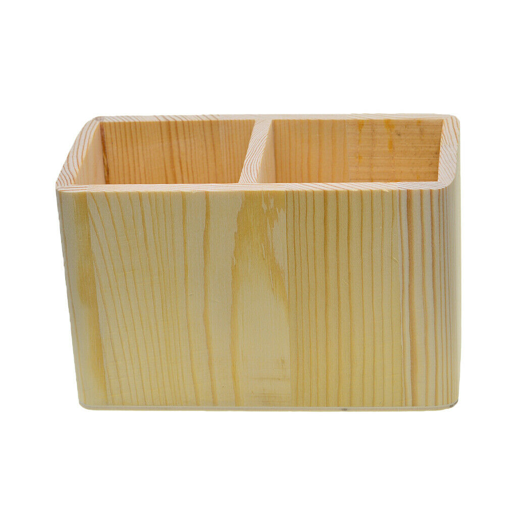 Wood desk organizer storage box organization pen box