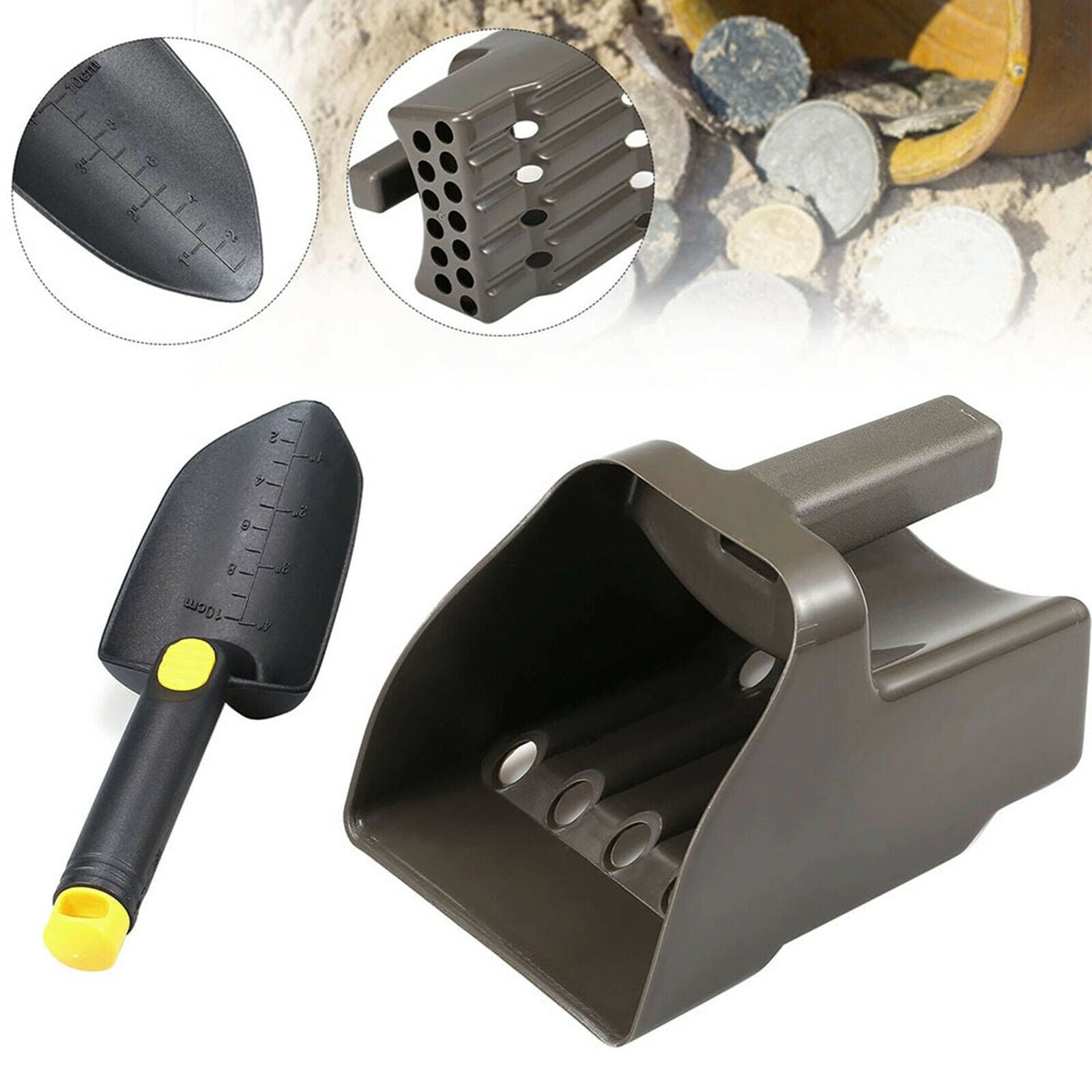 Beach Diving Sand Scoop and Shovel Metal Detector for Treasure Hunt Tool