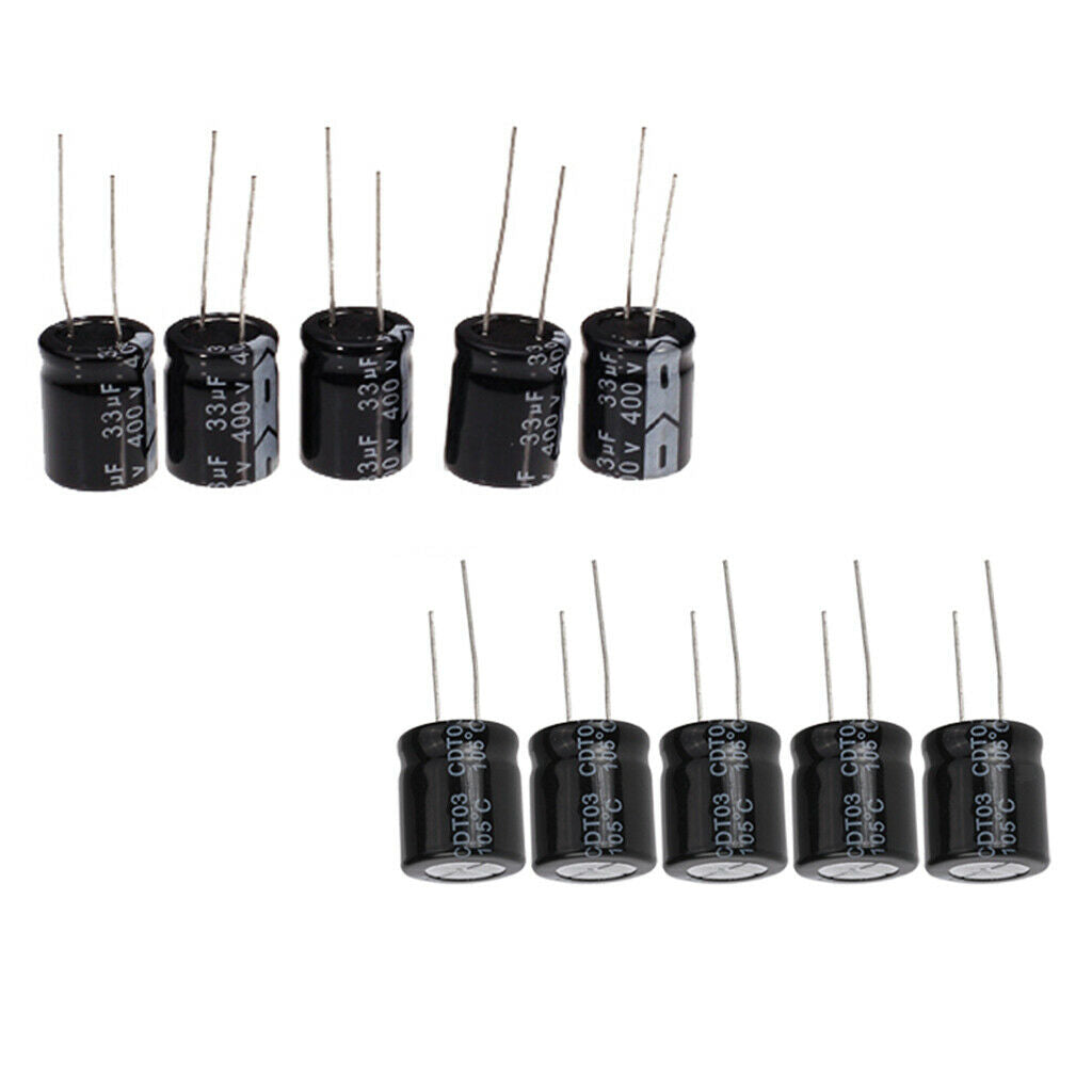 47uF 33uF 400V Low-ESR Aluminum Electrolytic Capacitors - Radial  10 Set