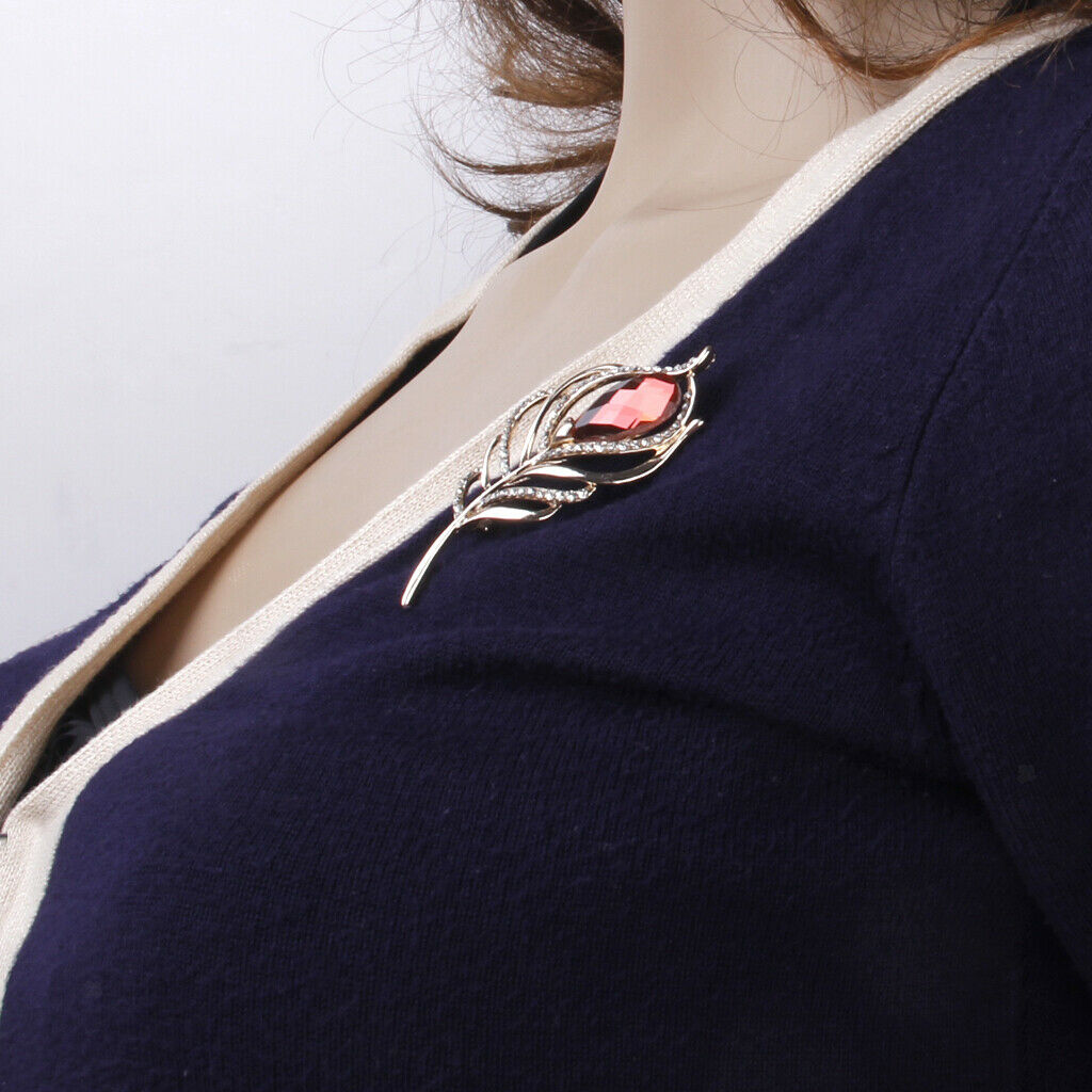 Fashion  Brooch Leaf Design With Gift Rhinestone / Wedding / Scarf