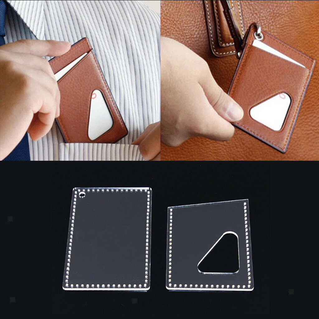 2pcs Card Holder Case Acrylic Leathercraft Template Pattern Card Bag Making