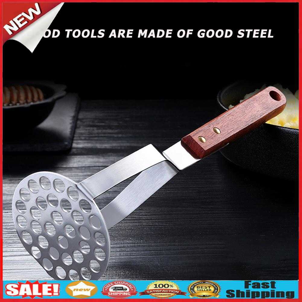 Stainless Steel Potatoes Masher Pusher Fruit Vegetable Tools Press Crusher @