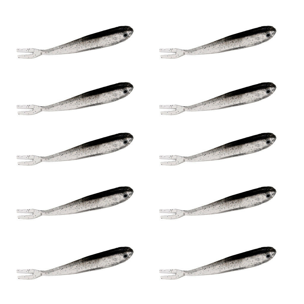 10 Pieces Soft Plastic Lure Tiddler Bait Bionic Bait Saltwater Fishing