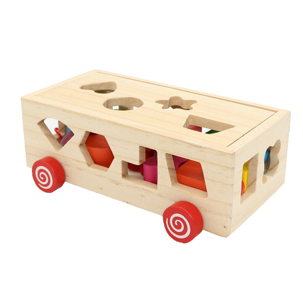 Wood Shape Sorter Block Mathching Sorting Learning Toys Montessori Kids Gift