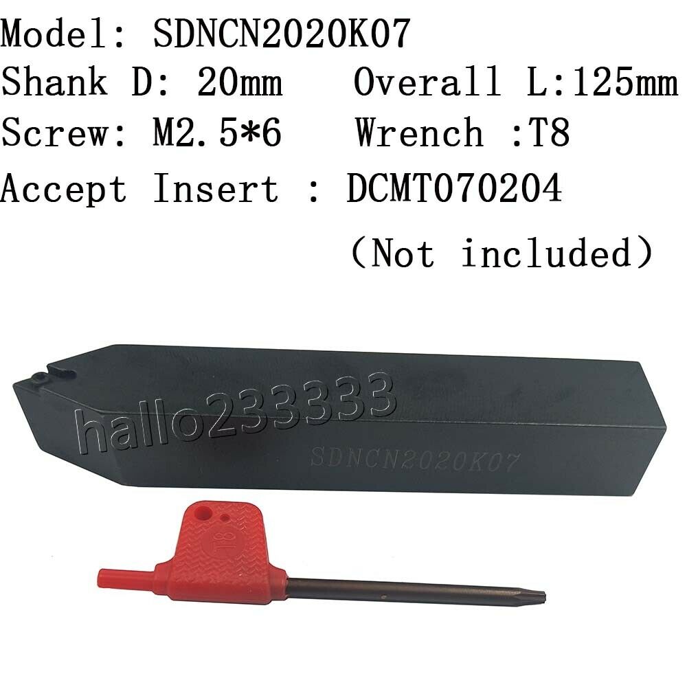 SDNCN2020K07 CNC Lathe External Turning Tool Holder for DCMT070204 inserts