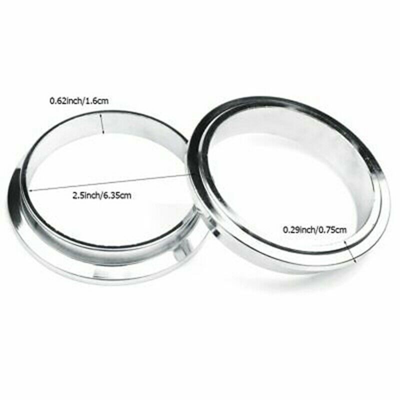 2.5 Inch 63mm Male/Female V-Band Clamp Flange Kit Turbo Downpipe Wastegate VU3T8