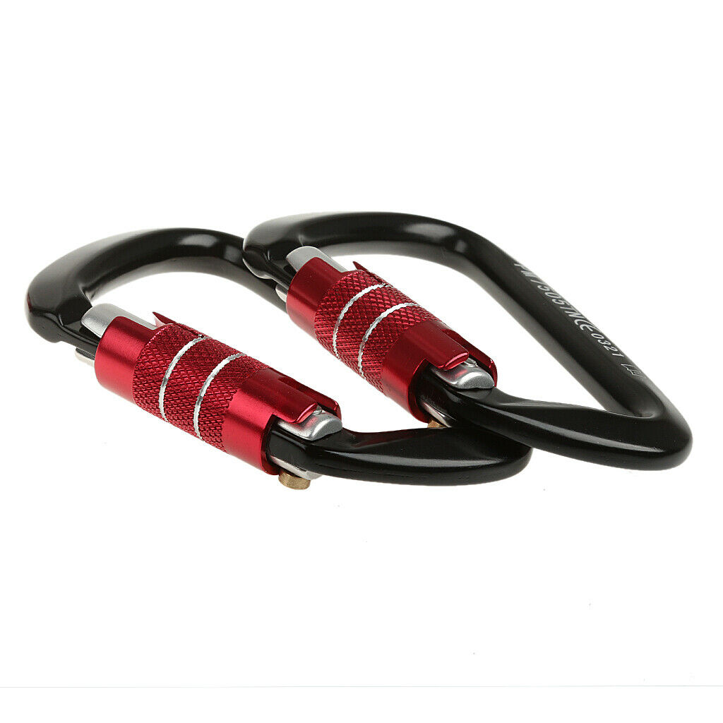 Fixed Rope Pulley for Climbing + 2 Self-locking Carabiners Outdoor Sport