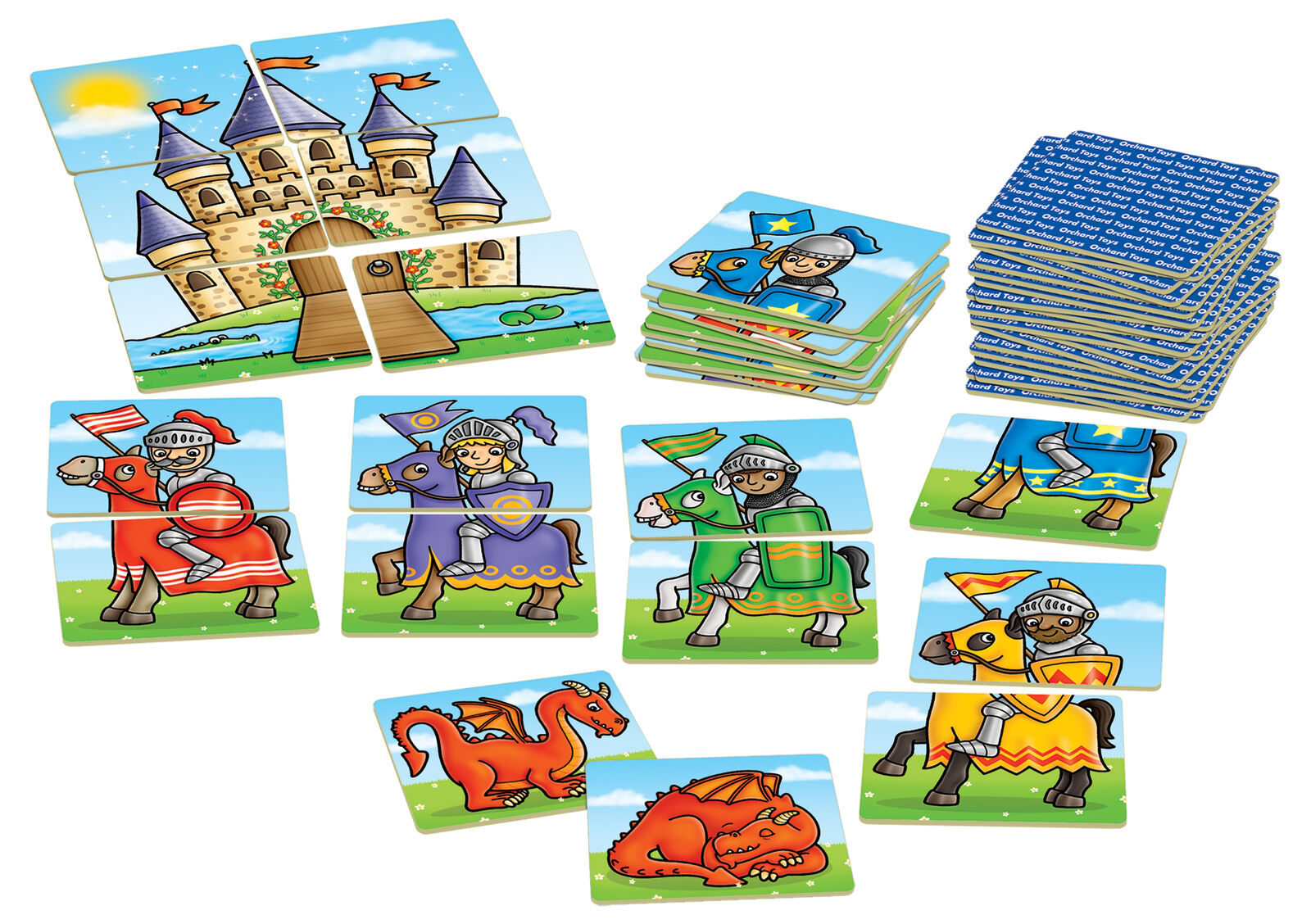 Orchard Toys 096 Knights & Dragons Colour & Matching Game Family Children Age 4+