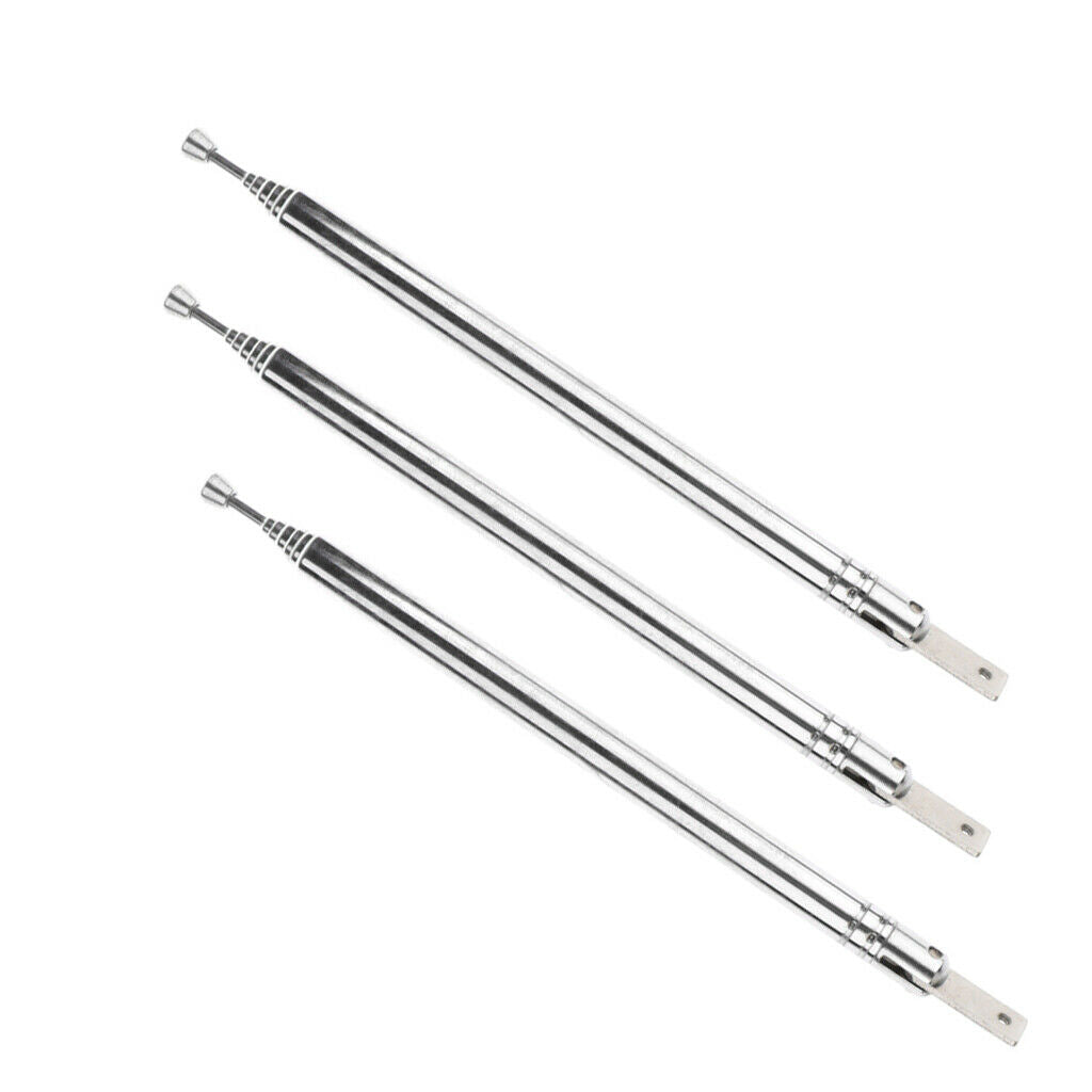 Premium Radio Stainless Steel Replacement Telescopic Antenna 7 Section (Pack of