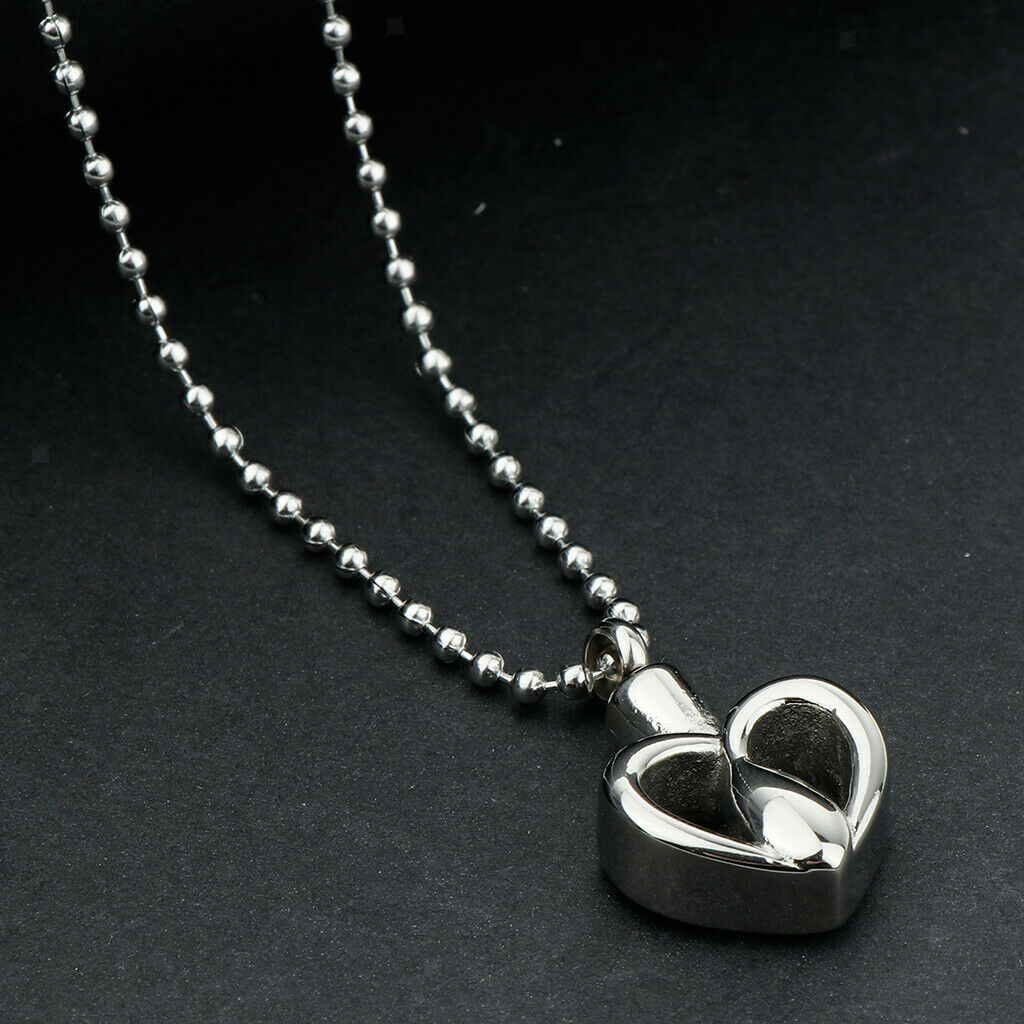 Stainless Steel Urn Pendant Memorial Necklace Pet Memorial Jewelry Style 5