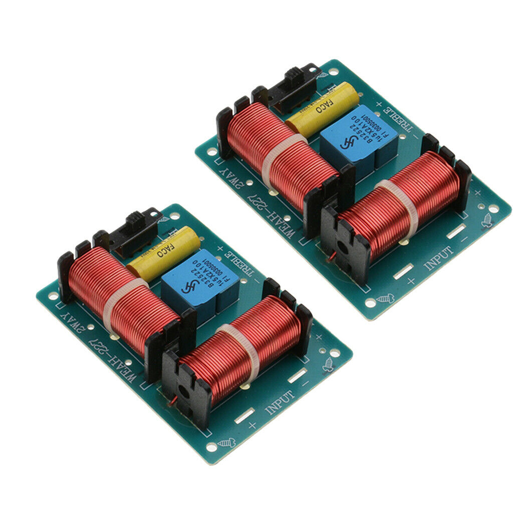 2 X 2-way Audio Speaker Frequency Divider Module Bass Control Module for