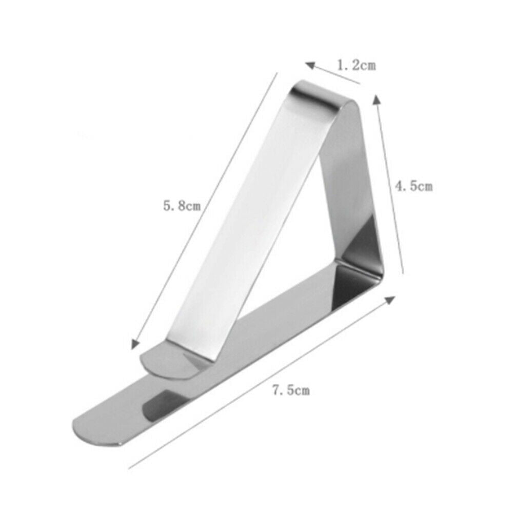 4Pcs Stainless Steel Tablecloth Tables Cover Clips Holder Table Cloth Clamps
