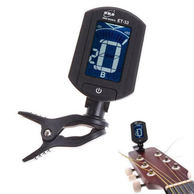 Turning 360Â° LCD Digital Tuner for Chromatic Guitar Bass Violin Ukulele