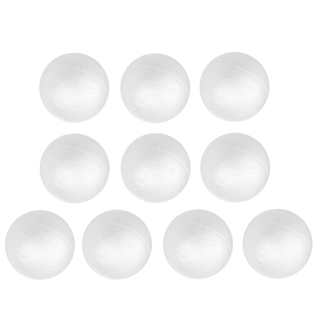 10pcs Foam Balls Unpainted Polystyrene Foam Sphere Ball For Handwork Crafts