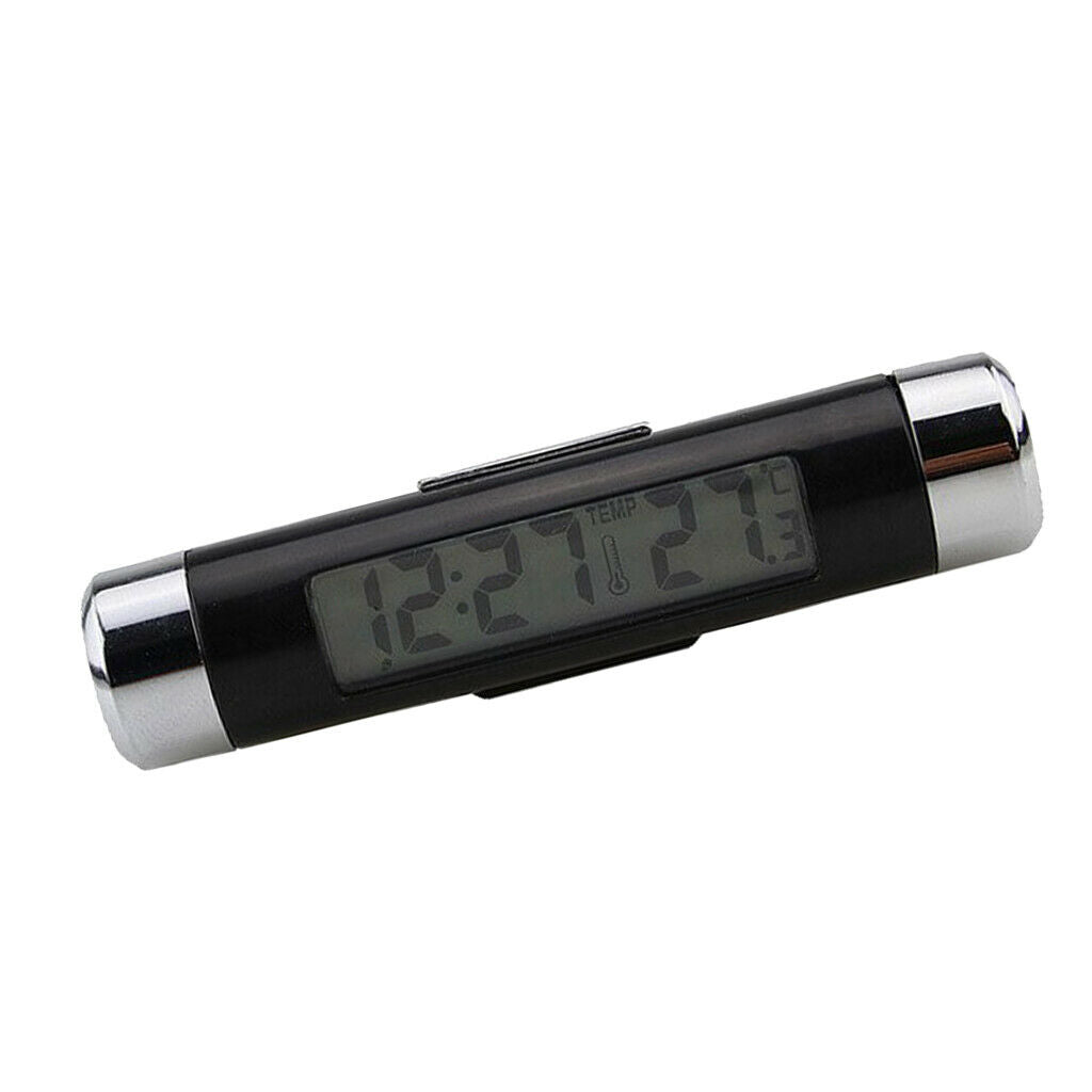 Backlight Mini Electronic Clock with Thermometer Digital LCD Display for Car Air