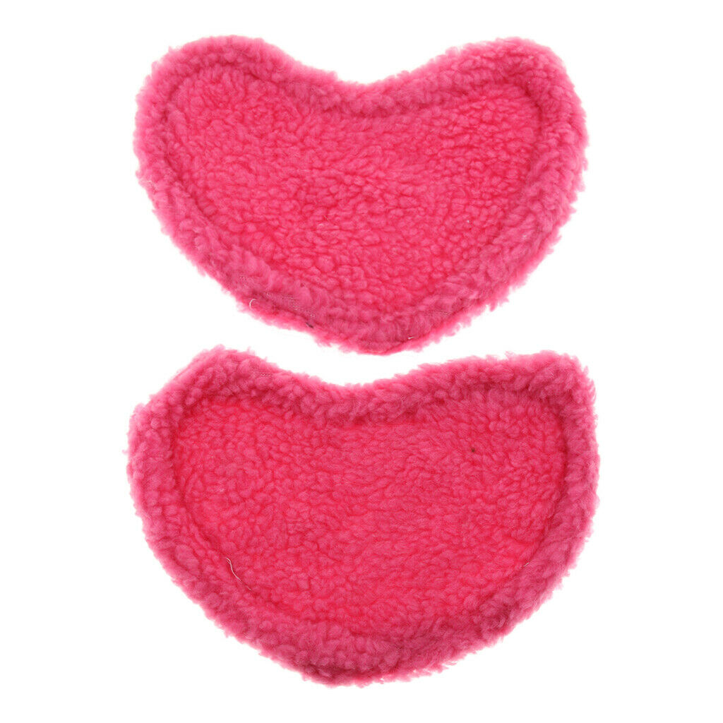 2 Pcs Small Pet Hamster Guinea Pig Warm Bed Heart Shape Sleep Mat Rose Red