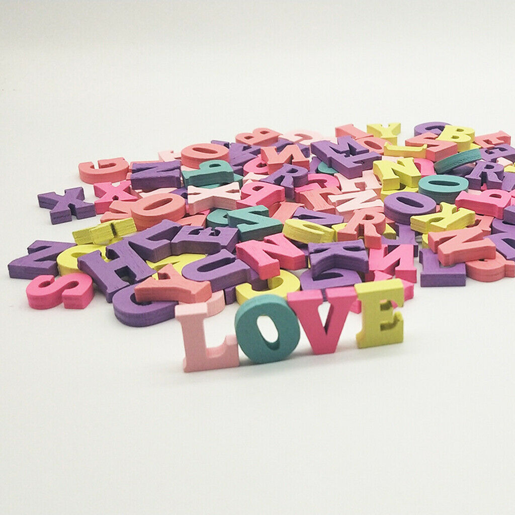 100pcs wooden alphabet letters for preschool kids toddler educational