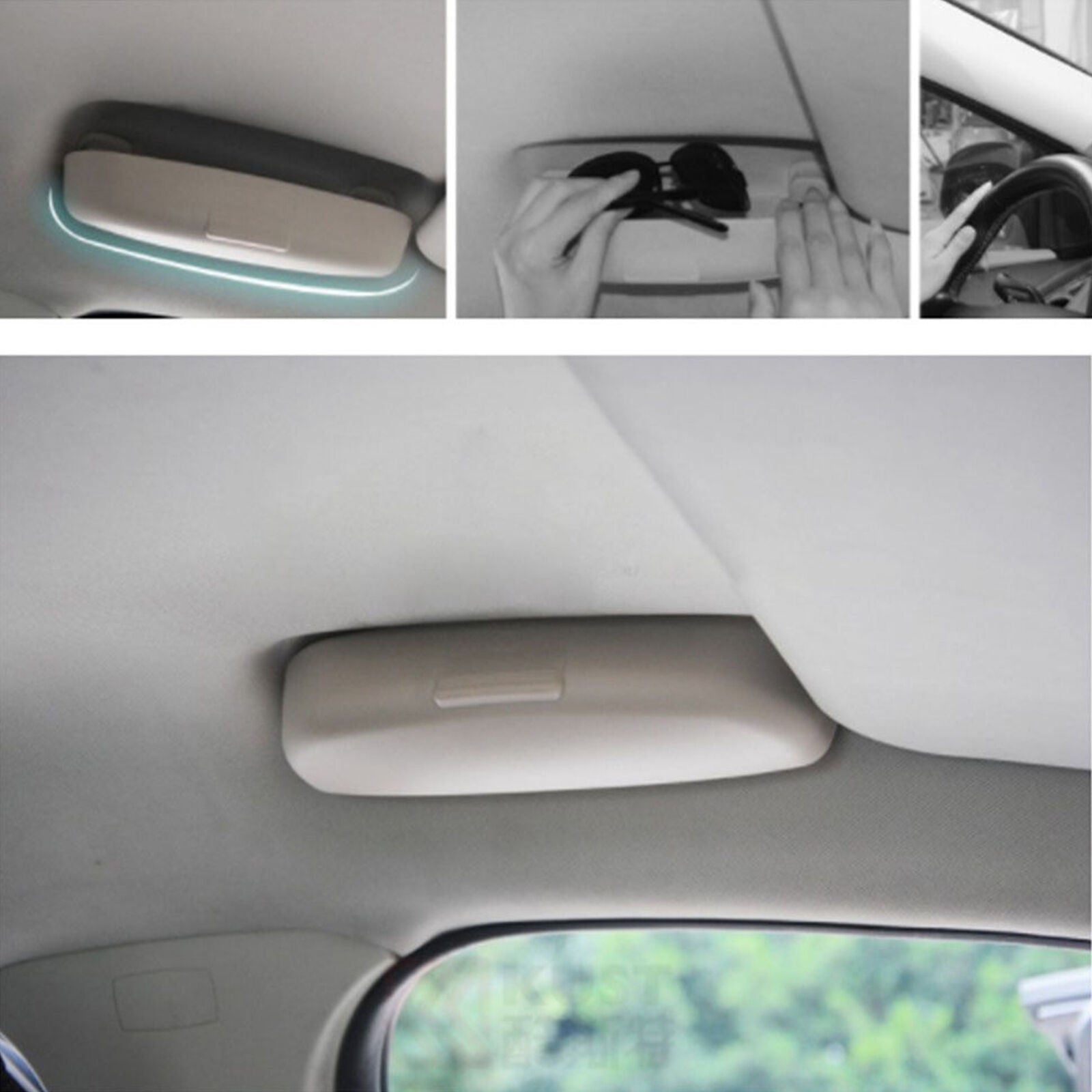 Hot Auto Accessories Car Sunglasses Holder Glasses Case Cage Storage Box