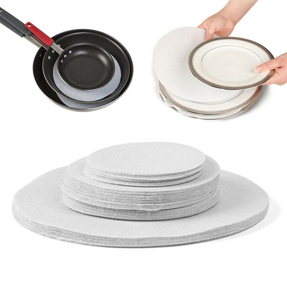 24pcs Soft Felt Plate Dividers Storage Separator Protectors Dinnerware Set