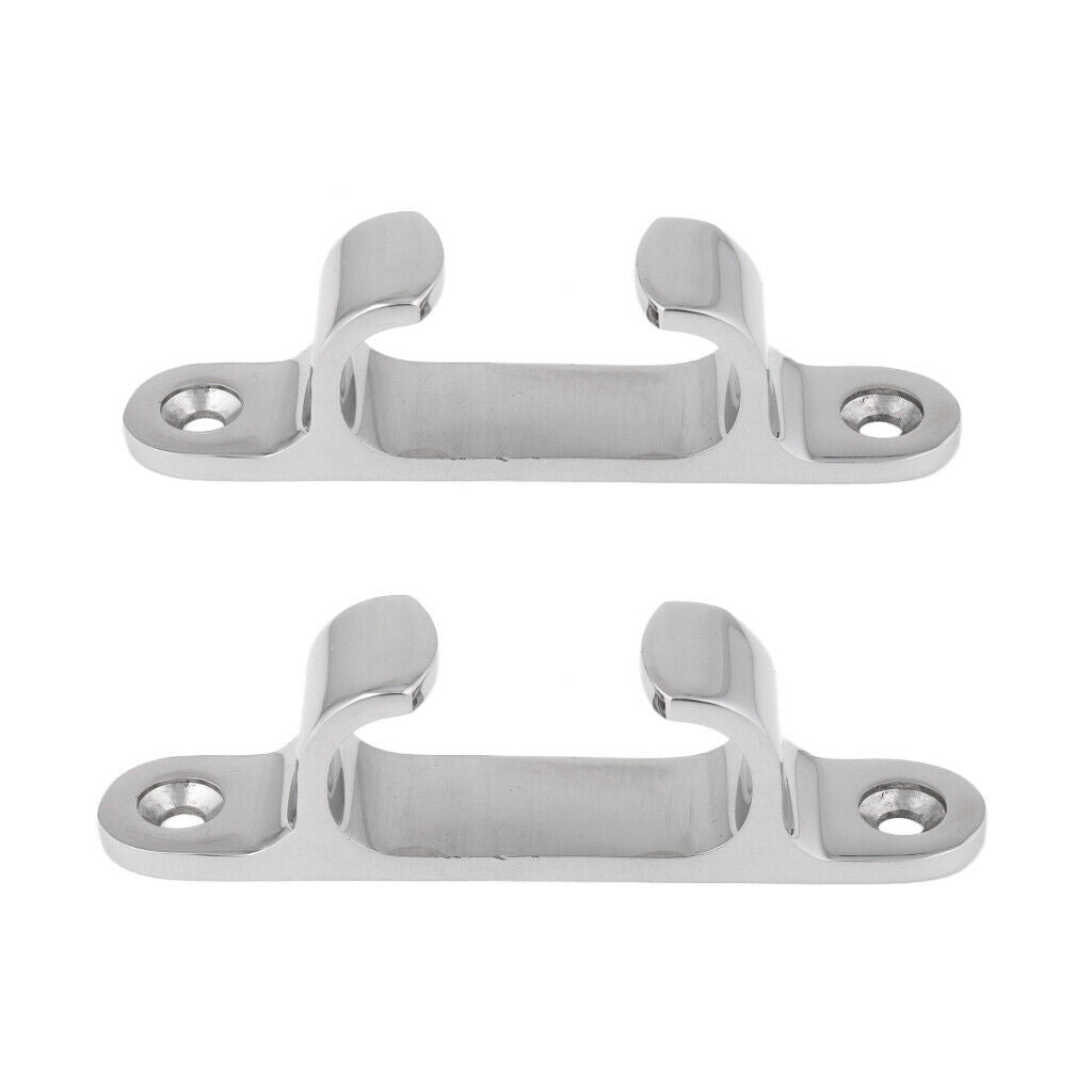 2Stainless Steel Boat Cleat Line Straight Bow Chock
