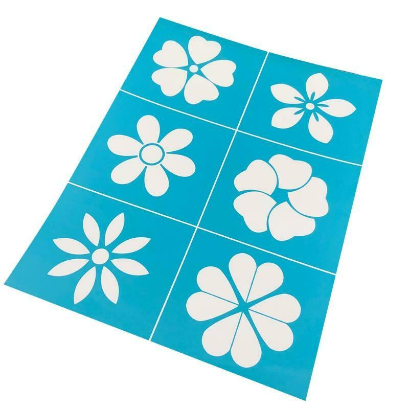 Flowers Self-Adhesive Silk Screen Printing Stencil for Painting on Wood T-Shirt