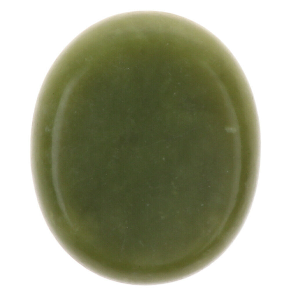 Lots 2 Green Massage Energy Jade Stones Set for Fatigue Relief 5x6cm+6x8cm