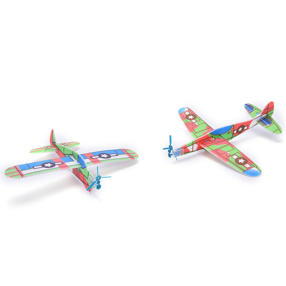 12X/Set Foam Glider Prop Flying Gliders Plane Aeroplane Children DIY To.l8