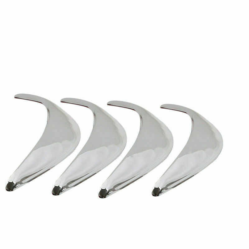 4PCS Chrome Car Wheel Eyebrow Arch Protectors Trim Lips Fender Flares Universal