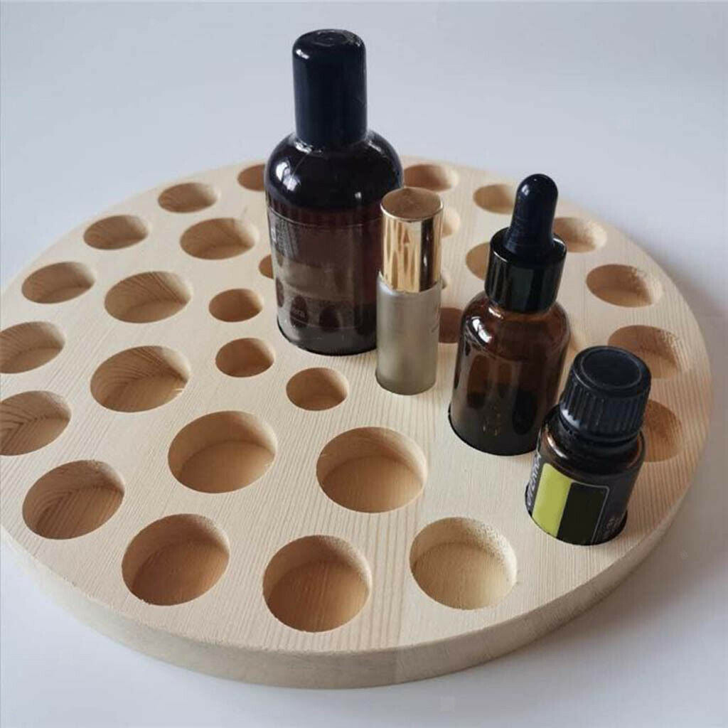 37Slot Essential Oil Organizer Rack Wood Storage Case Display Stand Holders Tray