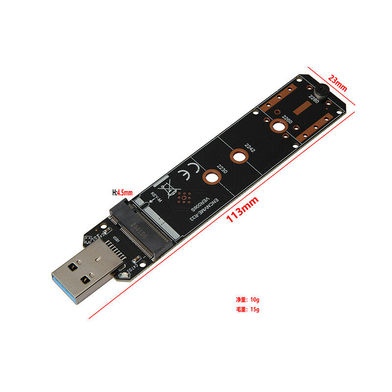 SATA M.2 NVME M.2 to USB3.0 USB3.1 Test card USB A to M.2 dual protocol card
