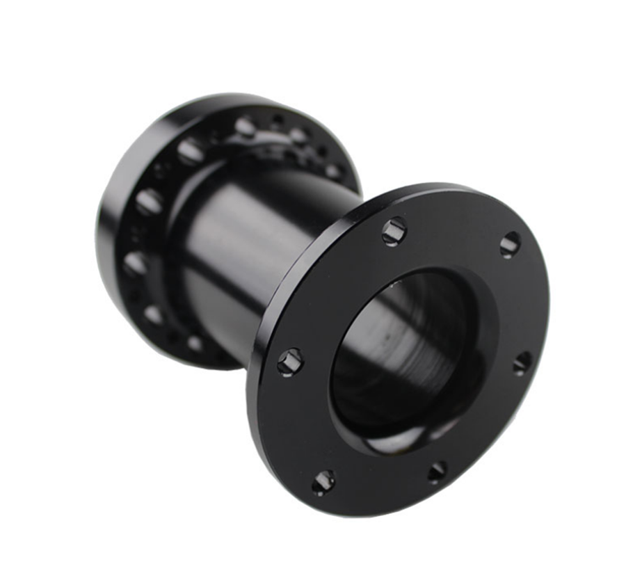 Black 3 Inch Aluminum Spacer For Car Steering Wheel Hub Adapter Kit 76mm Height