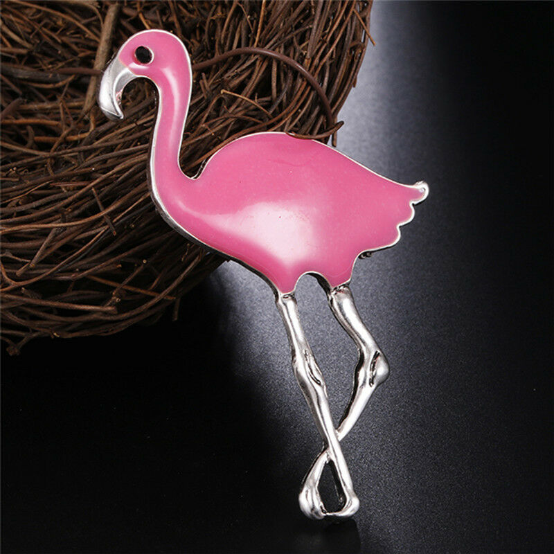 Trendy Enamel Flamingo Brooch Pins Woman Exclusive Badge Metal Jewelry Br.l8