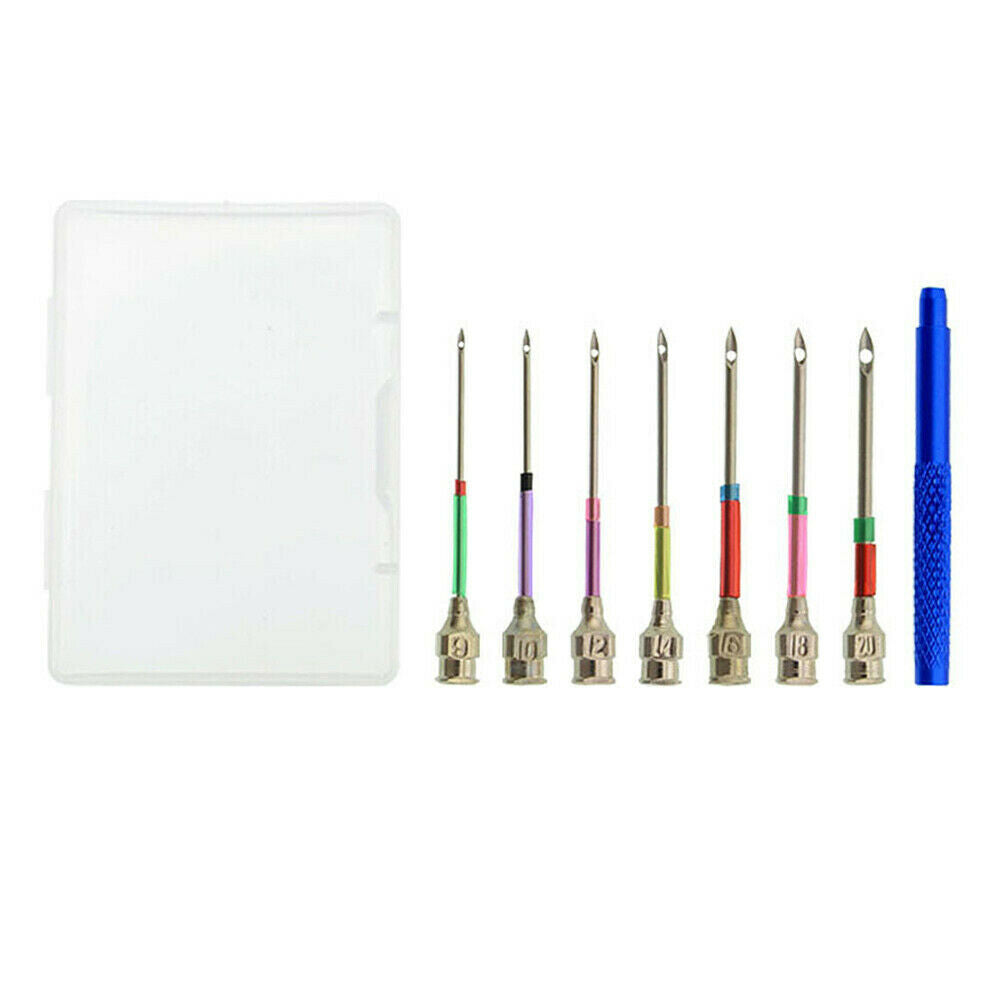 8pcs Embroidery Pen Pin Knitting Sewing Crafts Tools Threader Punch Needle Set