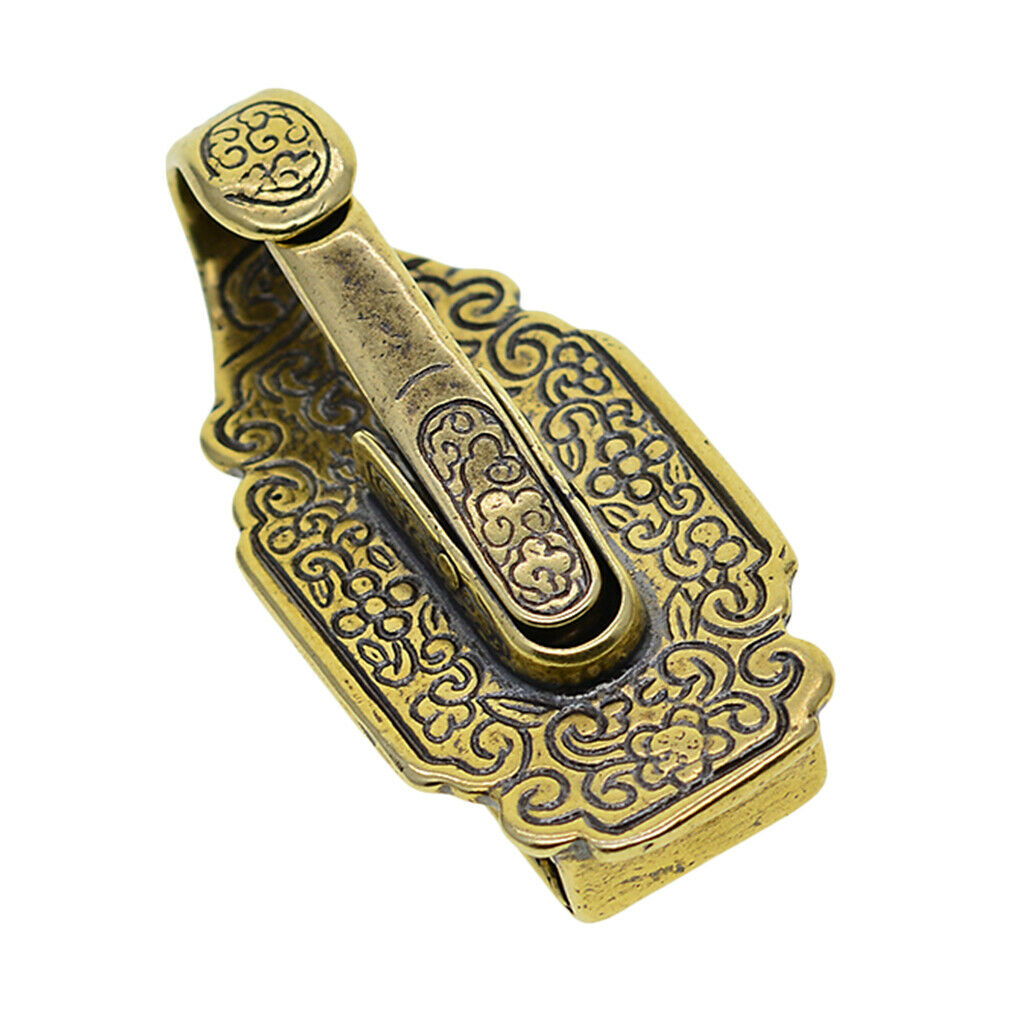 Pure Solid Brass Key Chain Belt Loop Key Holder Storage Compact Hanging